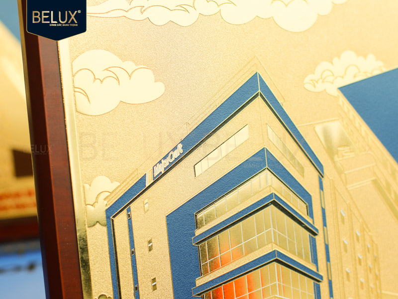 Lô tranh&nbsp;Tòa Nhà MAJOR CRAFT 32x25cm bằng đồng thiết kế theo yêu cầu